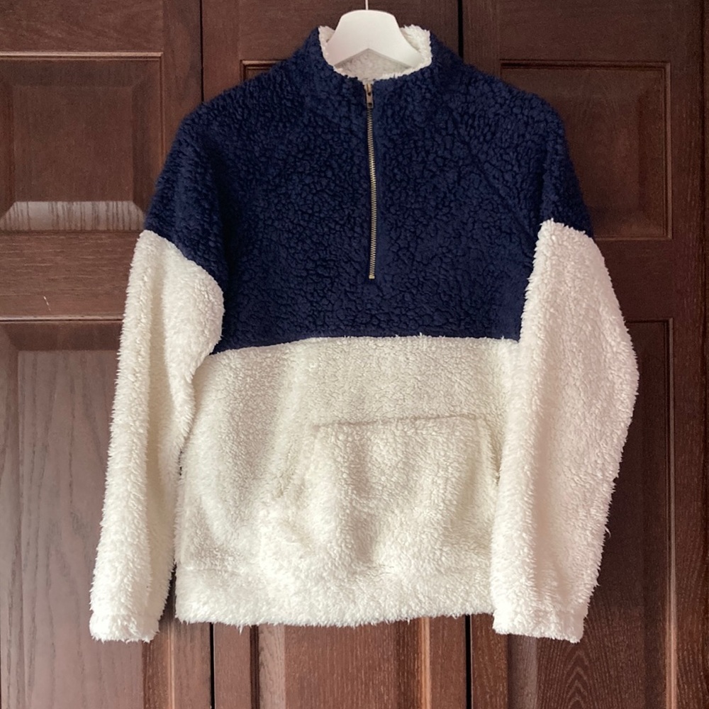 Colorblock Sherpa Sweater size S